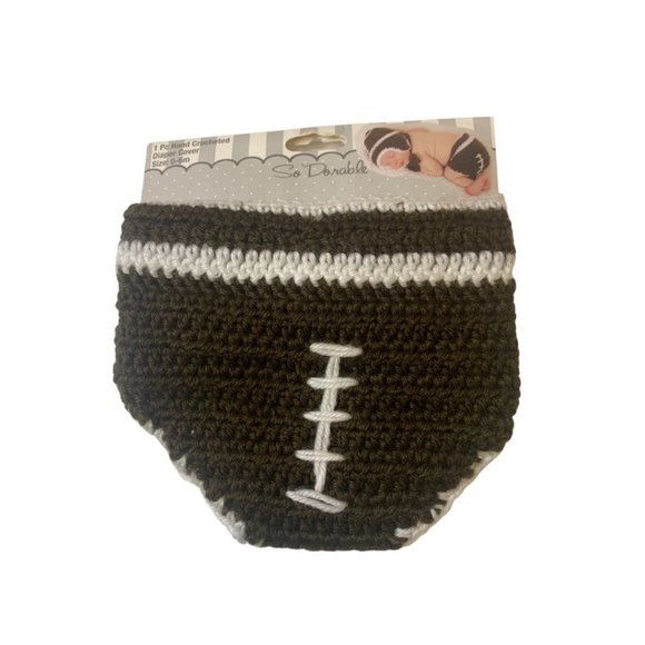 0-6 Months So'Dorable New Baby Hand Crocheted Football Diaper Cover - Picture 7 of 7